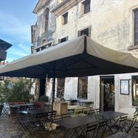 Ombrellone in tela e acciaio 700x350