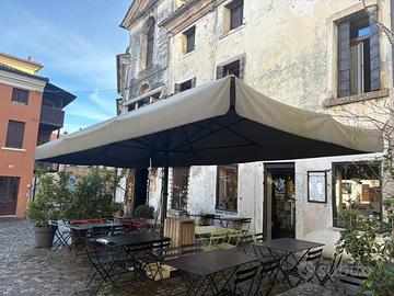 Ombrellone in tela e acciaio 700x350