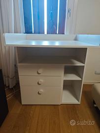Fasciatoio Ikea Smästad bianco 3 cassetti  