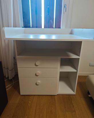 Fasciatoio Ikea Smästad bianco 3 cassetti  