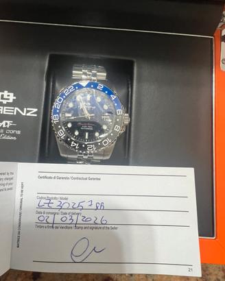 Orologio lorenz GMT batman automatico nuovo