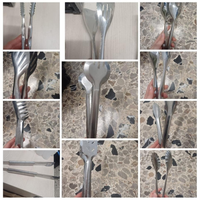 Vari utensili da cucina in acciaio