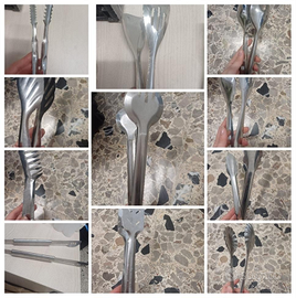 Vari utensili da cucina in acciaio