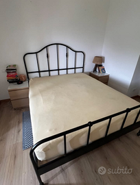 Struttura letto matrimoniale in metallo IKEA