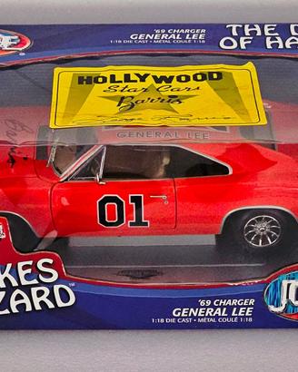 GENERAL LEE CHARGER HAZZARD ERTL 1/18 AUTOGRAFATO