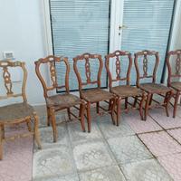 Sedie n. 6 in faggio del primo 800