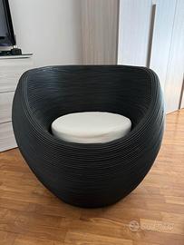 Poltrona in rattan