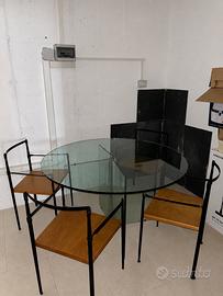 Tavolo da salotto in vetro vintage