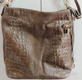Borsa colo cuoio da donna Vera pelle frmata .