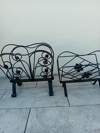 2 portariviste in ferro battuto 