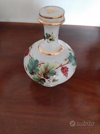 Antica bottiglia opaline decorata a mano