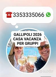 Gallipoli casa 10 posti disponibile 335335066