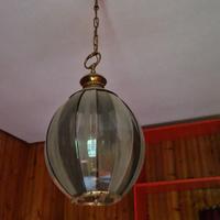 Lampadario da soffitto in vetro vintage