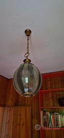 Lampadario da soffitto in vetro vintage