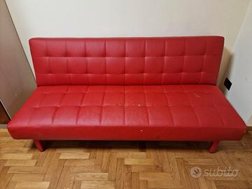 Divano letto colore rosso