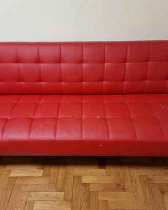 Divano letto colore rosso