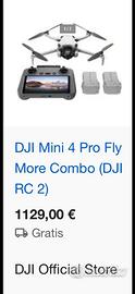 Drone DJI Mini 4 PRO Combo+Care Refresh SIGILLATO.