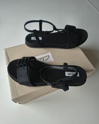 Sandali Clarks in pelle colore nero 39,5 (6uk)