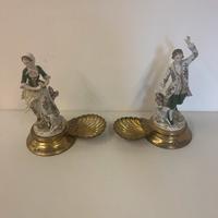 Porcellana Sitzendorf, statuette policromate