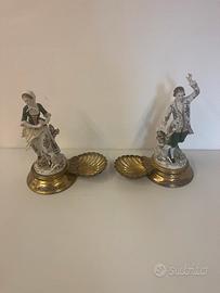 Porcellana Sitzendorf, statuette policromate