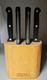 Ceppo con 6 coltelli inox