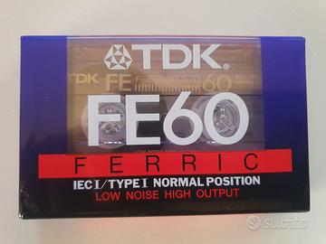TDK FE60 Ferric IecI/TypeI audiocassetta nuova 60'