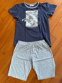 Pigiama estivo due pezzi bambino taglia 10y