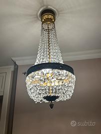Lampadario cristallo in stile impero