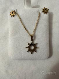 Collana + orecchini a sole