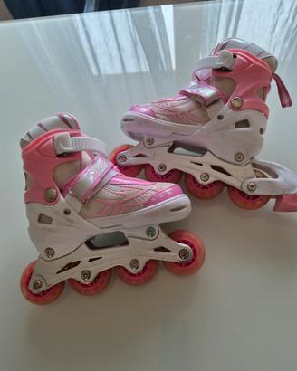 Pattini in linea bambina regolabile dal 31 al 34