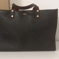 Borsa pelle nera-rossa V73