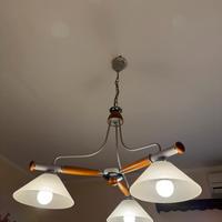 Lampadario 3 braccia lampade moderno