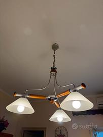 Lampadario 3 braccia lampade moderno