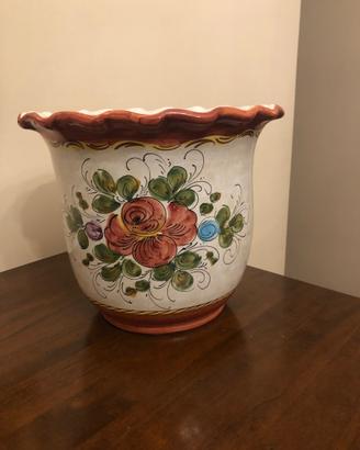 Portavaso/vaso decorato a mano DERUTA