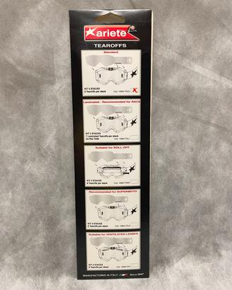 Ariete Tear Off 5x6 Enduro Motocross NUOVO