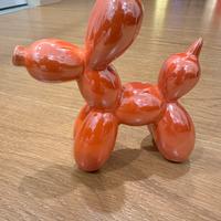 Scultura in ceramica cane palloncino
