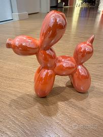 Scultura in ceramica cane palloncino