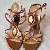 Versace Sandalo bronzo e pietre