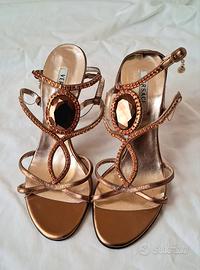 Versace Sandalo bronzo e pietre