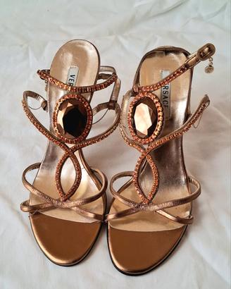 Versace Sandalo bronzo e pietre