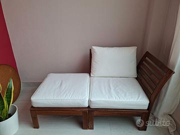 Poltrona da giardino con tavolino