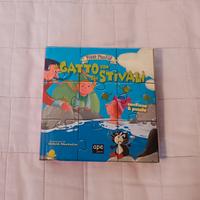 Libro puzzle Gatto con gli stivali incompleto 