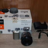 Sony nex 3 set con flash e ottica 18/55