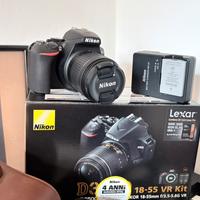 Nikon d3500 (1665 scatti + accessori)