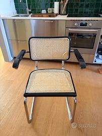 4 sedie Cesca - Marcel Breuer - braccioli neri