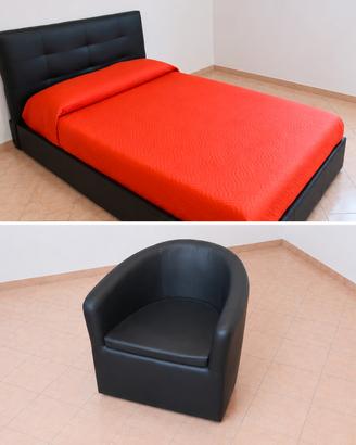 Letto 1 piazza e mezza + poltrona