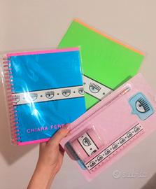 Chiara Ferragni cancelleria rosa quaderni scuola 