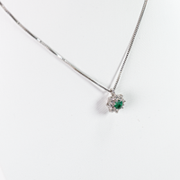 Collana fiore smeraldo