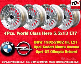 4 pz. cerchi BMW/Opel WCHE 5.5x13 ET7 1502-2002 ti