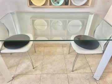 Tavolo rettangolare in vetro TOMASUCCI